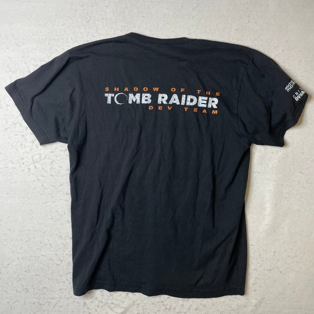 Shadow of the‎ Tomb Raider Dev Team Black T Shirt Eidos Crystal Dynamics M